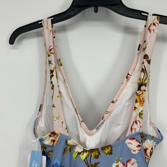 Cupshe Swimsuit Floral Print One Piece Tie Waist Bathing Suit NWT - Picture 8 of 10